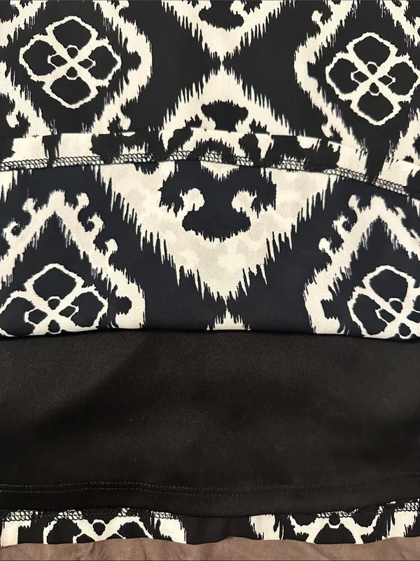Lulu's Black and White Geometric Shift Dress - Image 4