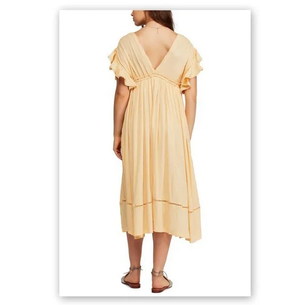 NWT Free People Will Wait For You Midi Dress Embroidered Ruffles Beach Small - Image 6