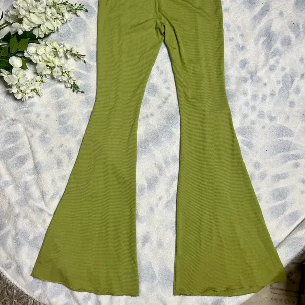 Avocado Ribbed Flare Pants - Image 7