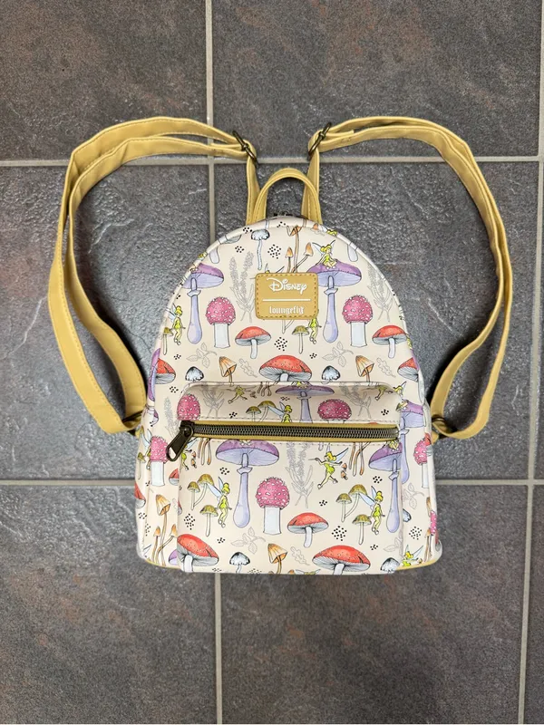 Loungefly Disney Peter Pan Tinker Bell Mushrooms Mini Backpack Bag Fairycore - Image 14