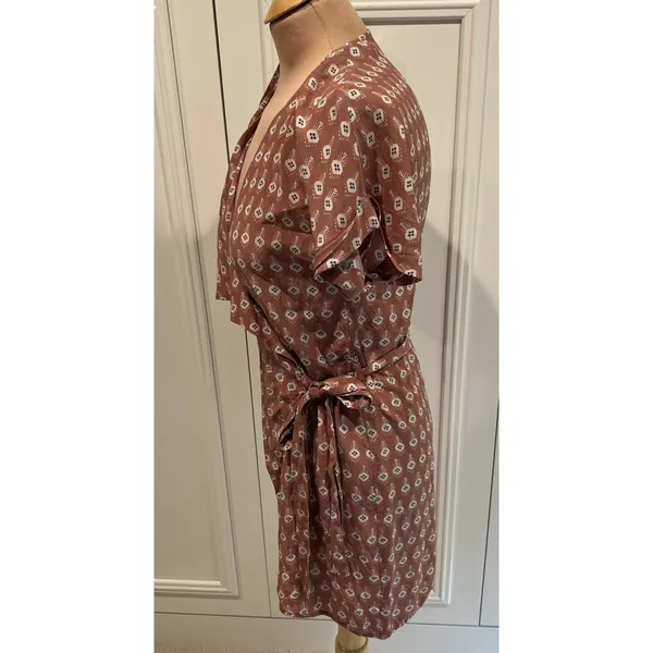 SIR the Label‎ Women's Florence 100% Silk Wrap Dress Size 0 US Size 2 Mini Boho - Image 6