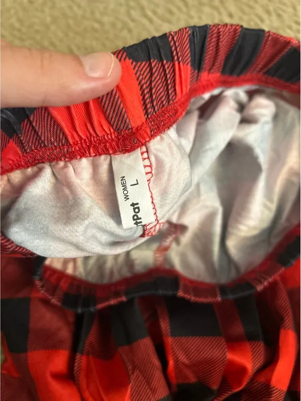 C276 woman pants pijama plaid size large - Image 3