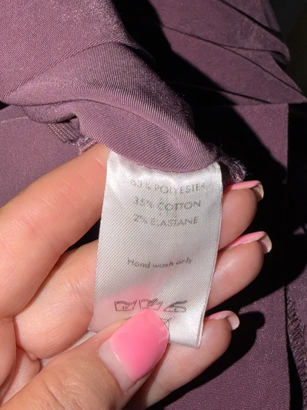 Lichi midi dress in a dusty plum/mauve shade - Image 7