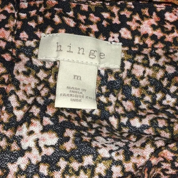 Hinge Nordstrom Boho Mixed Print Blouse Top Shirt v6x - Image 5