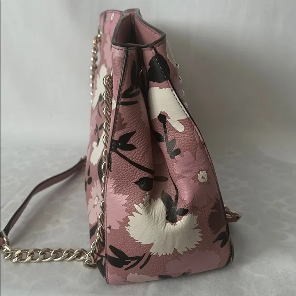 Kate Spade NY Briar Lane Gala Pink/Cream Floral Leather Shoulder Bag Purse 🌸🌸 - Image 3