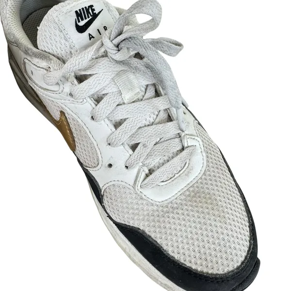 Nike Air Max SE Trainer White Black Gold DV-6842-001 Lace Up Sneakers Size 7.5‎ - Image 4