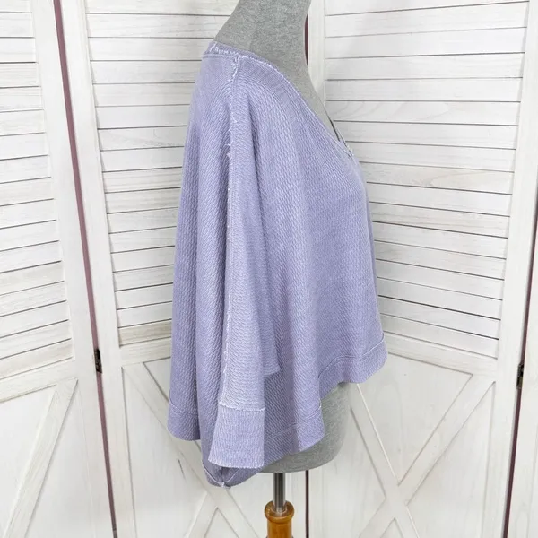 We The Free Thermal‎ Dolman Sleeve Slouchy Crop Shirt Lavender Purple XS - Image 3