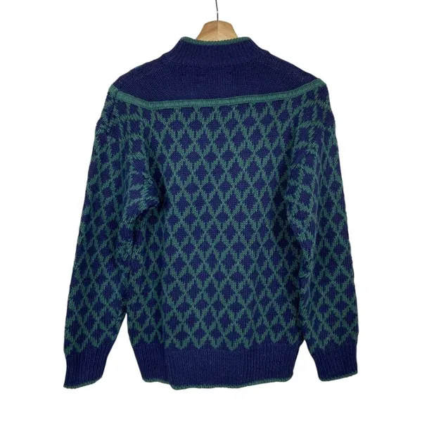 Vtg Sweater Floral Knit Hand Embroidered Grandma‎ Cottage Prairie Linen Cotton - Image 2
