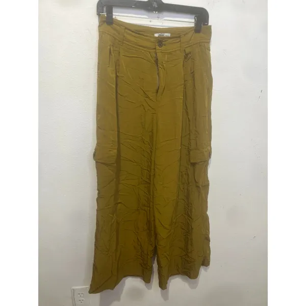 MADEWELL Women's Green Loose Fitting Drapey Wide-Leg Cargo Pants Size 4 - Image 5