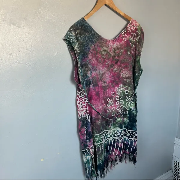 Colorful Tie-Dye Fringe Top - Image 4