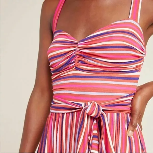 Anthropologie Maeve Gabriela Sleeveless Faux Wrap Ruffle Maxi Dress NWT Small - Image 3