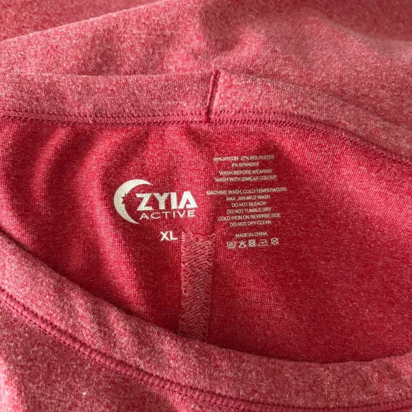 Zyia Active Seamless Active Tee Heather Red‎ Sporty Athleisure T-Shirt Size XL - Image 3