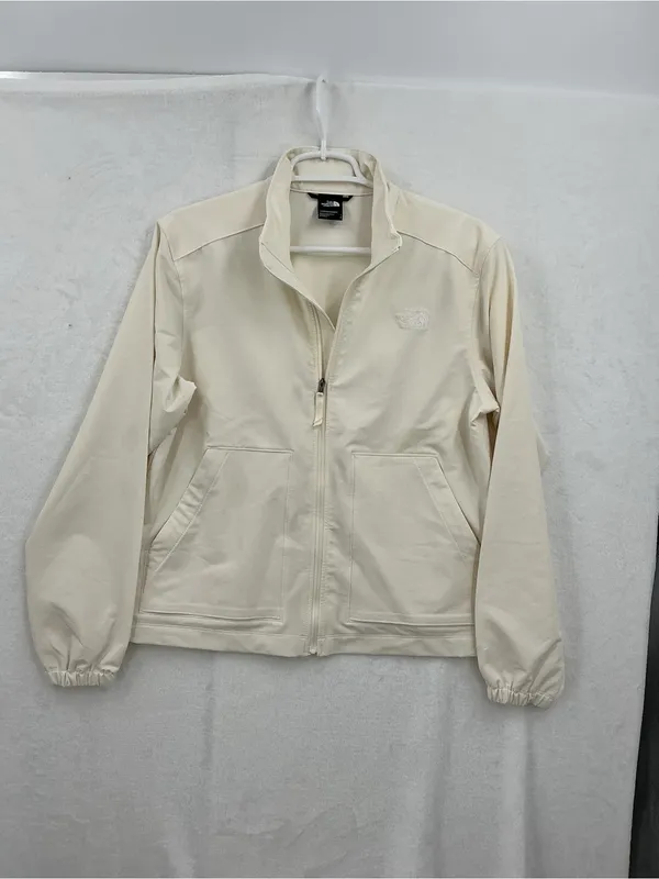 The North Face Women's Cream Zip-Up Bomber Jacket 909 - Image 2