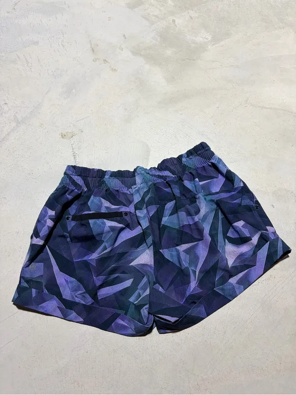 Lululemon Geometric Purple Active Shorts with Drawstring 10 - Image 7