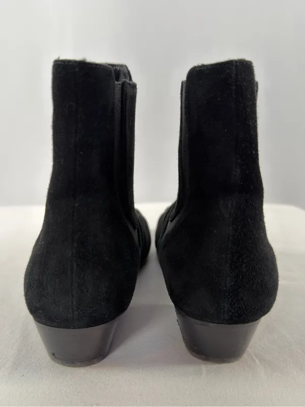Neiman Marcus Point Toe Suede‎ Design Ankle Booties in Black Size 9 - Image 4