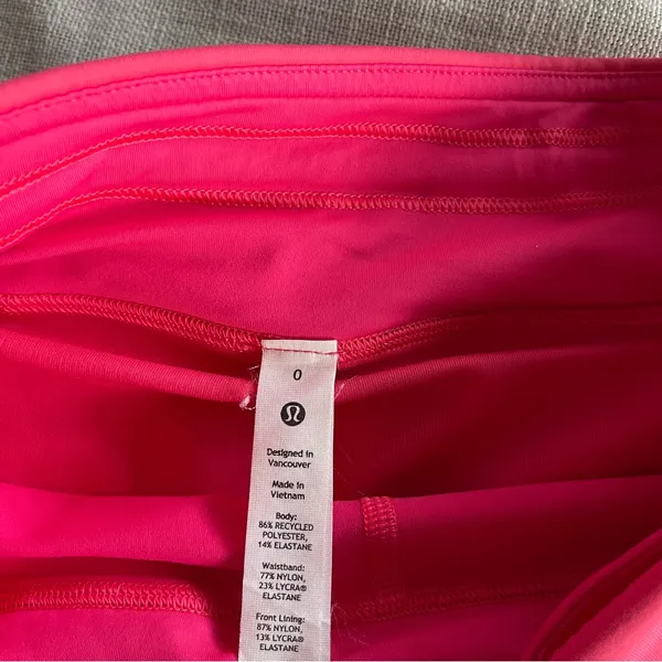 Lululemon Pace Rival Mid-Rise Skirt *Long Lip Gloss Pink Size 0 Tennis Golf - Image 7