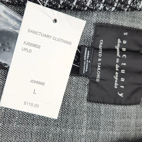 Sanctuary NWT Checked Johnnie Oversized Blazer Coat Sportcoat‎ in Black Large - Image 3