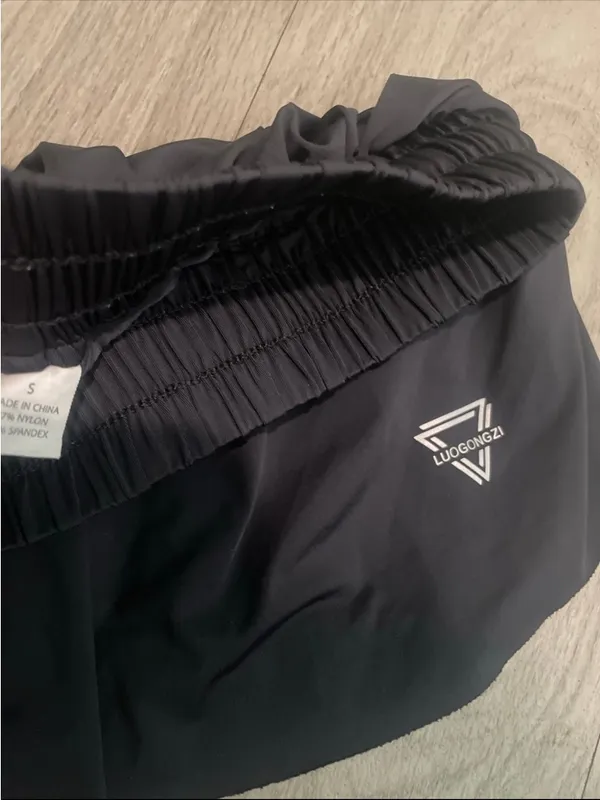 Black Women's Athletic Layered Shorts - Image 2