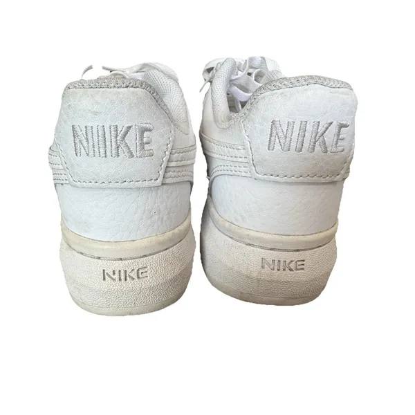 Nike Court Vision Alta Platform Sneakers Triple White Leather Women's Size 9.5 - Image 4