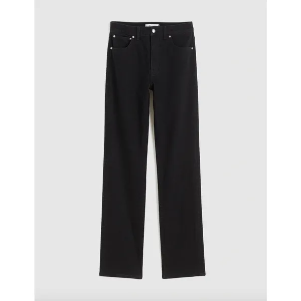 Madewell The Longline Straight Jean Black Frost Comfort Stretch Denim US 28 NWT - Image 6
