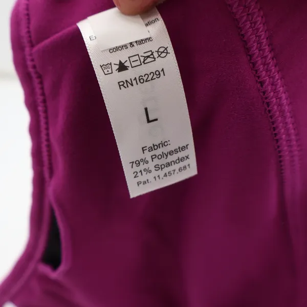 Sweetflexx Sports Bra Womens L Resistance Activewear Purple Cross-back New - Image 5
