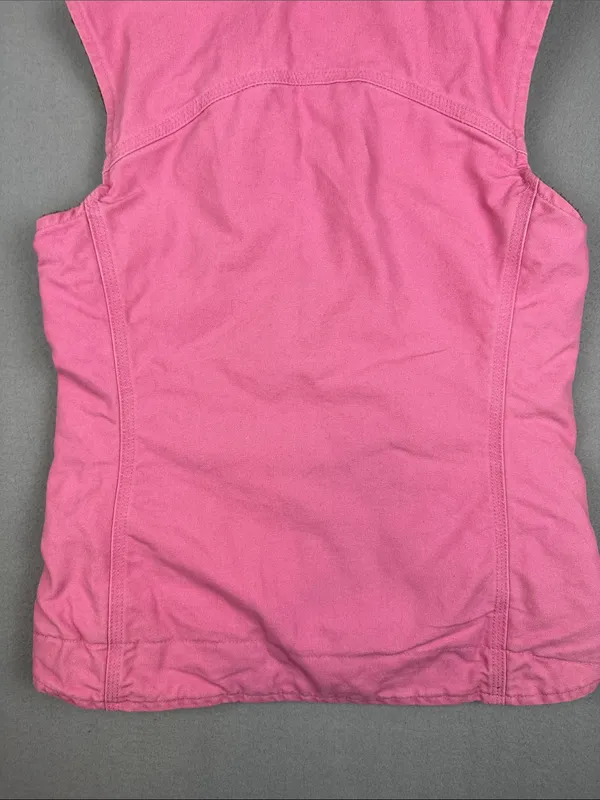 Carhartt Bubblegum Pink Hooded Sherpa-Lined Workwear Vest Size: XS (0/2) - Image 6