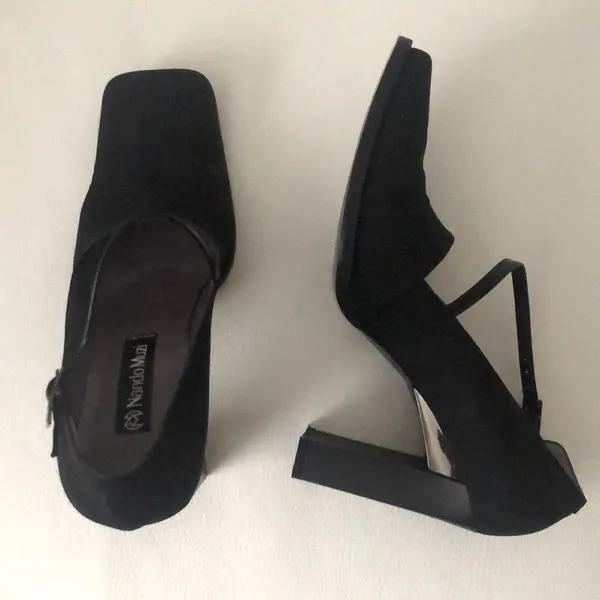 🔥 Square Toe Pump w/Strap Black Size 7 - Image 11