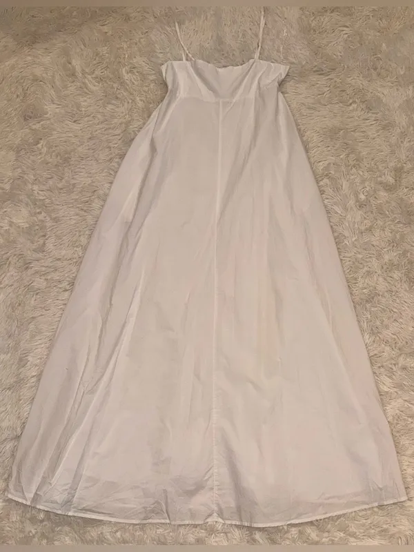 NEW L*SPACE Raveena sleeves cotton maxi cream white Dress sz M - Image 4