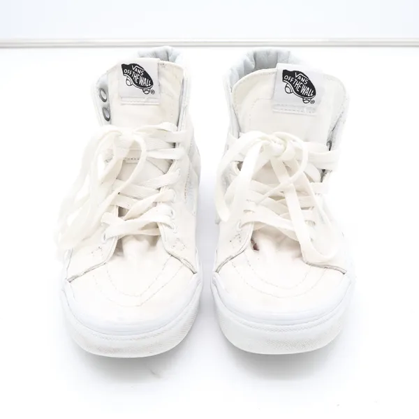 Vans Sk8-Hi High Top Sneakers Off White Canvas Skate Shoes Womens 6.5 - Image 4