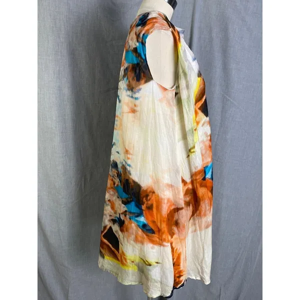Ame Soeur Berlin Silk Blend‎ Midi Dress Avant Garde Artwear Shift Tunic Sz 6 - Image 11