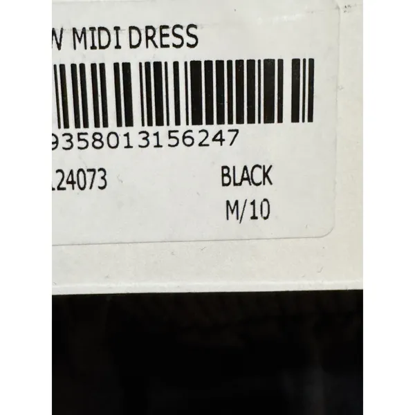 Mon Renn Winslow Midi Dress Linen Strapless Black Minimalistic Women Size M/10 - Image 7