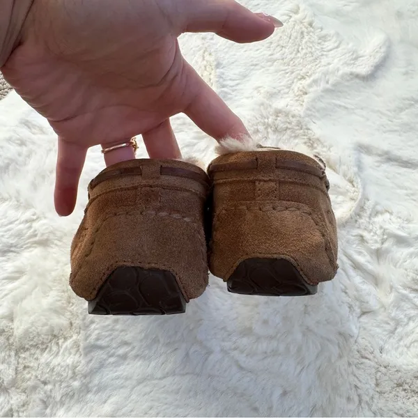 UGG Fur Moccasin Slippers 5 - Chestnut - Image 5
