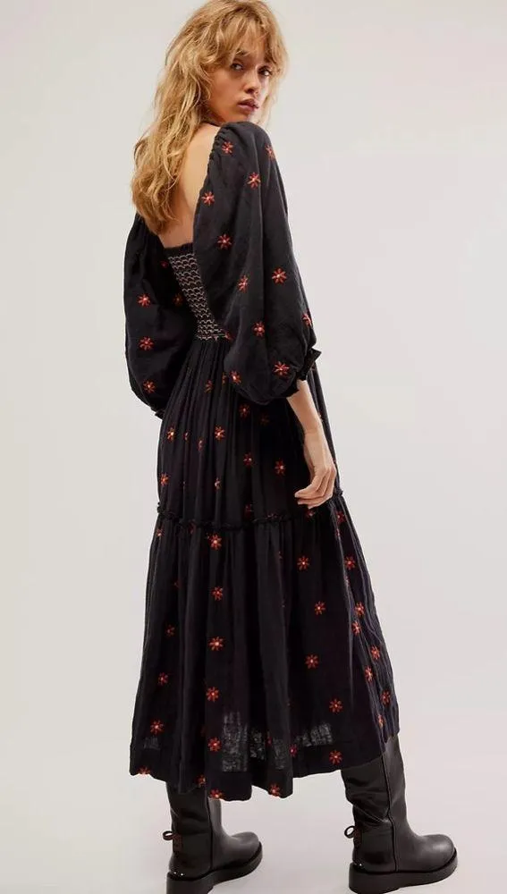 Free people Dahlia Embroidered Maxi Dress - Image 7