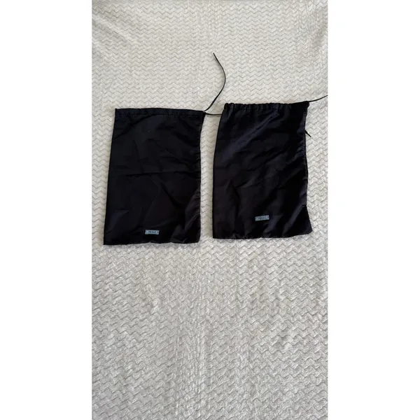 Prada Black Satin Drawstring Dust Bags Set of 2 for Shoes or Accessories - Image 2