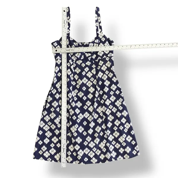 Patagonia Summertime Dress Blue and‎ White Hemp Organic Cotton Size 6 - Image 3