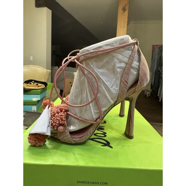 Sam Edelman Women's Leela Dress Sandals Pink Stripe Size 7 Tassels - Image 2