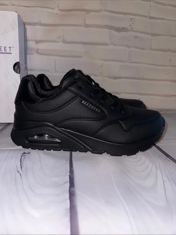Skechers Women’s Uno Savvy Debon Air Black Athletic Street Sneaker - Image 6