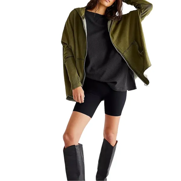 Free People Free Cloud Cardigan | Army Green | Size Large | EUC - Image 2