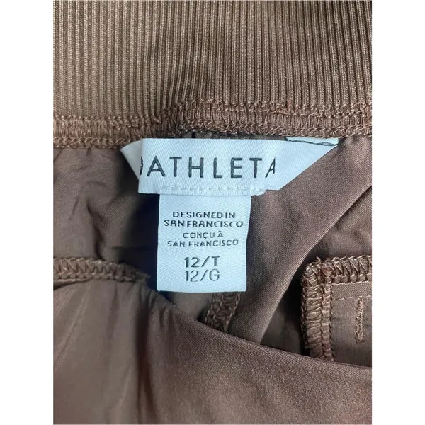 NWT Athleta Brooklyn Ankle Pant 12 Tall Mahogany Brown Travel Stretch Tapered - Image 7