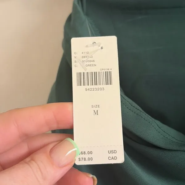 ✨Anthropologie Cowl-Neck Halter Green Sz Medium Top✨ - Image 8