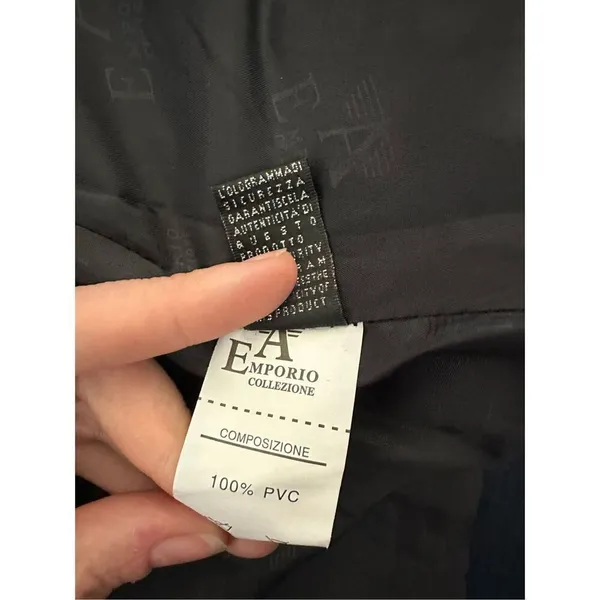 NWT Emporio Collezione ButtonDown Belted Jacket Navy Size Med - Image 10