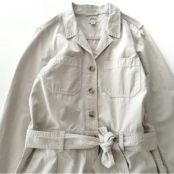 J. Crew Foundry Chino Short Coveralls Romper in Khaki Size 8 - Image 5