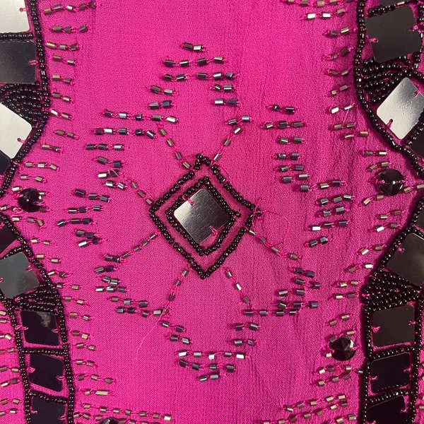 Free People SPEAK EASY Size 4 Pink Sequins Beads Mini NEW FLAWED - Image 3