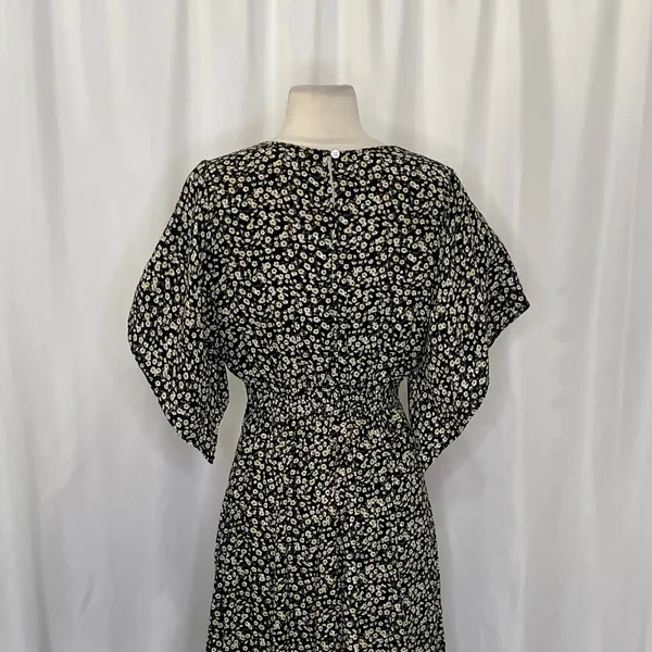 FAITHFULL THE BRAND Massimo Midi Dress Floral Blossom Village Tie Front Small - Image 10