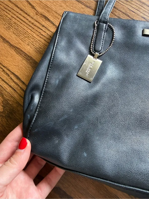 Nine West Black Shoulder Bag with Logo Charm - Image 4
