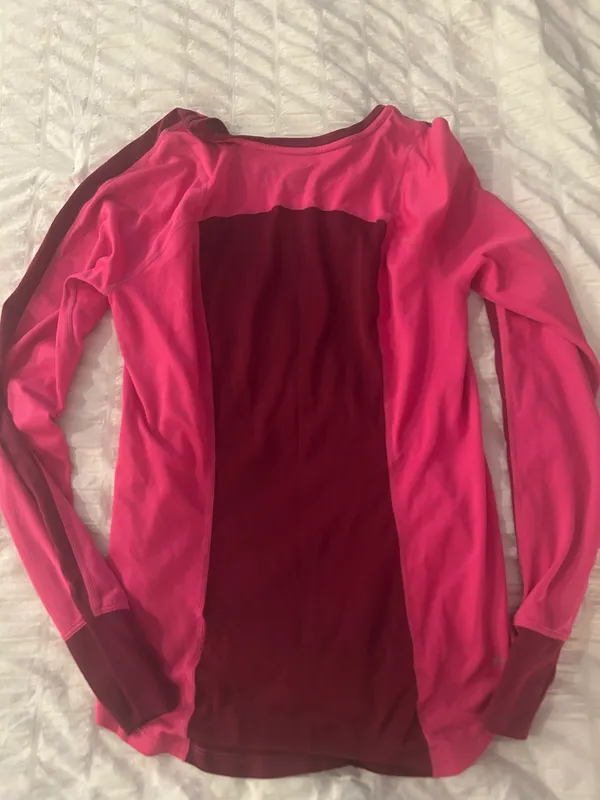 Nike Pink Dri-Fit Long Sleeve Running Shirt - Image 2