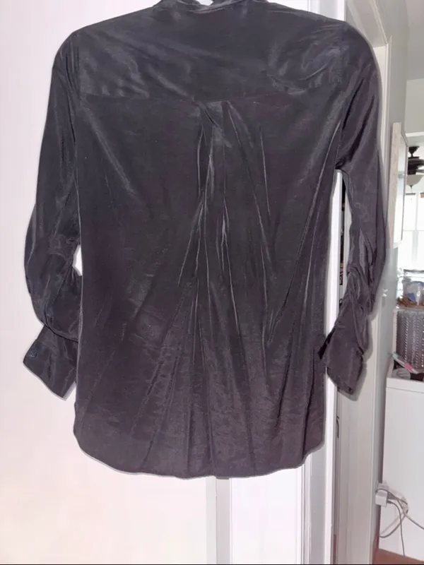 Express The City Shirt Black Button Down Blouse XS - Image 7