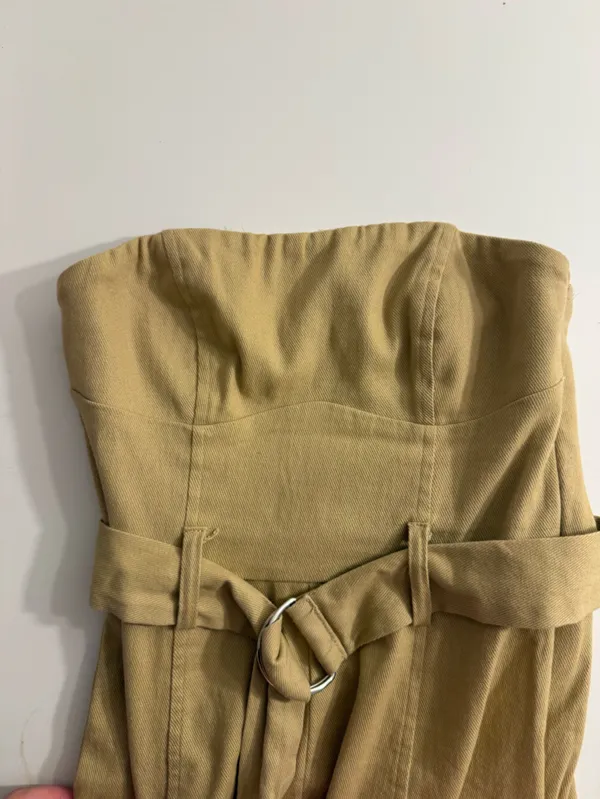 Strapless Wide-Leg Jumpsuit with Belt - Image 7