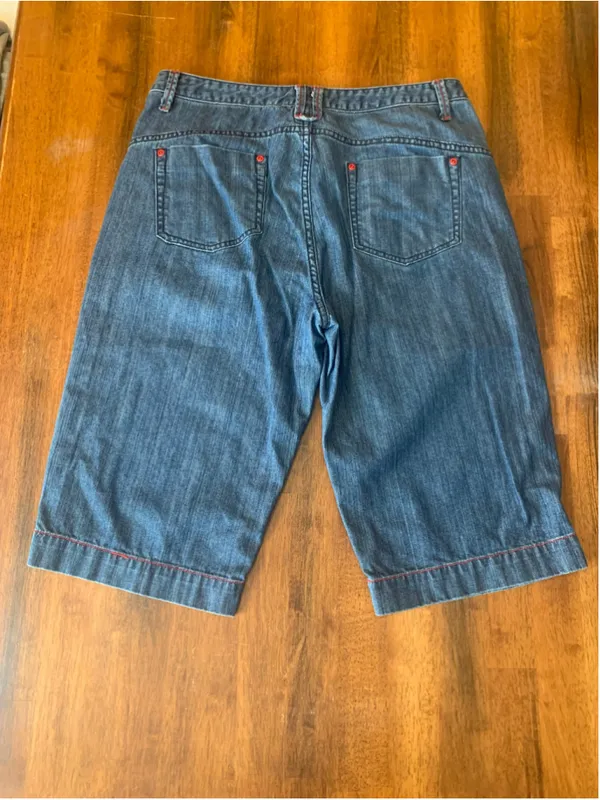 Christopher & Banks Blue Denim Bermuda Shorts Size 14 - Image 6