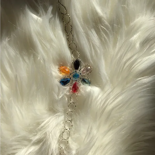 Hand beaded bracelet White - Image 2